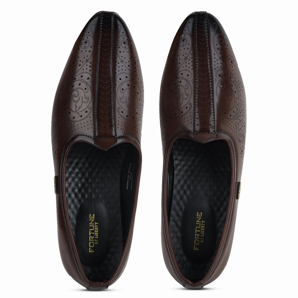 Fortune by Liberty Men AVL-7 Brown Casual Non Lacing Shoes