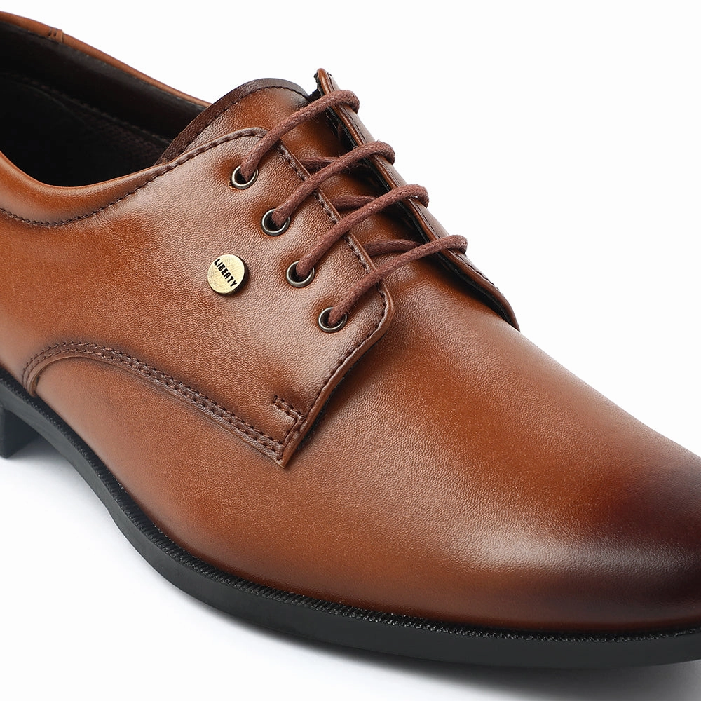 Fortune Tan Formal Lacing Derby Shoes For Men BENSTOCK1E By Liberty