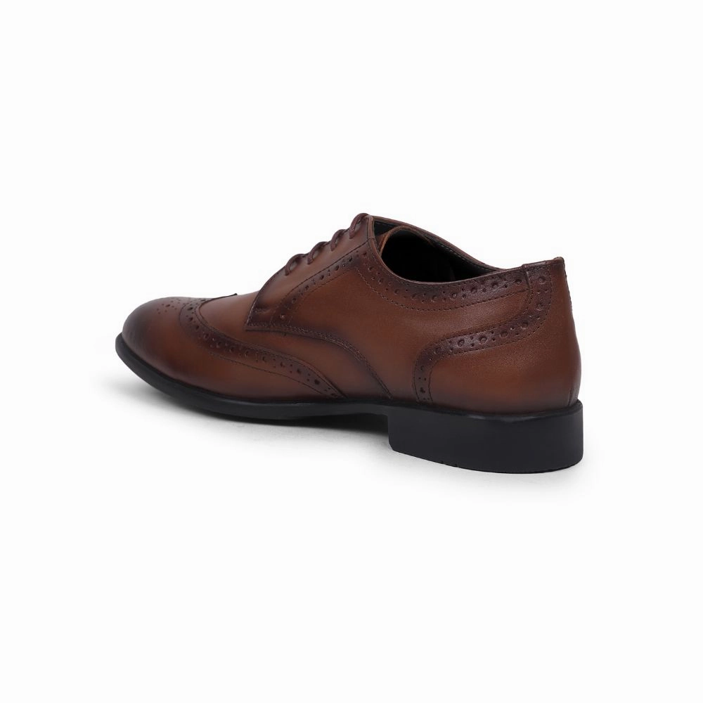 Fortune Tan Lacing Formal Oxford Shoes For Men BELGIUM01E By Liberty