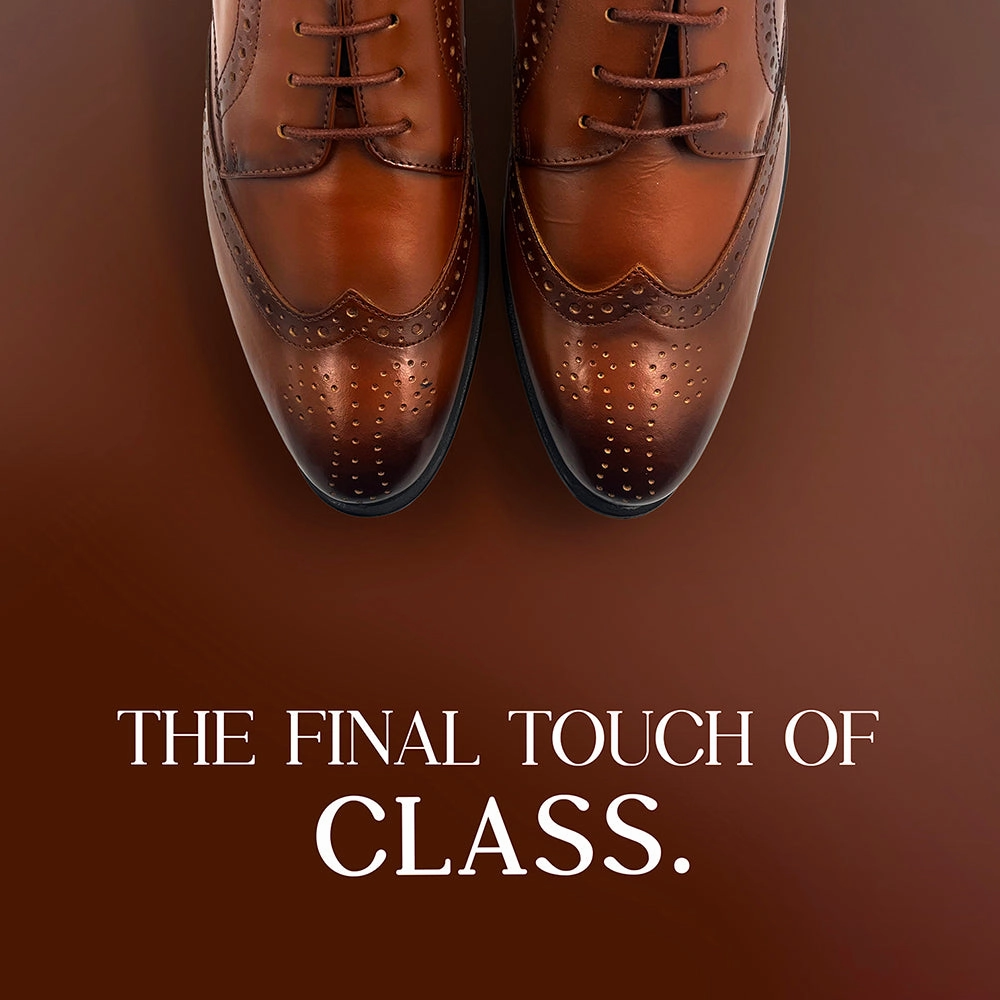 Fortune Tan Lacing Formal Oxford Shoes For Men BELGIUM01E By Liberty