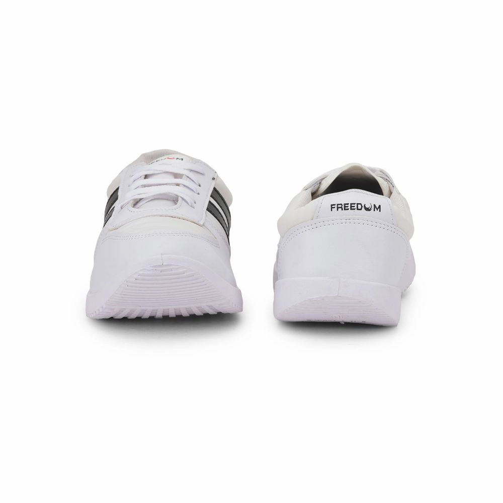 Freedom Casual White Lacing Shoes For Men JUMP-02 By Liberty