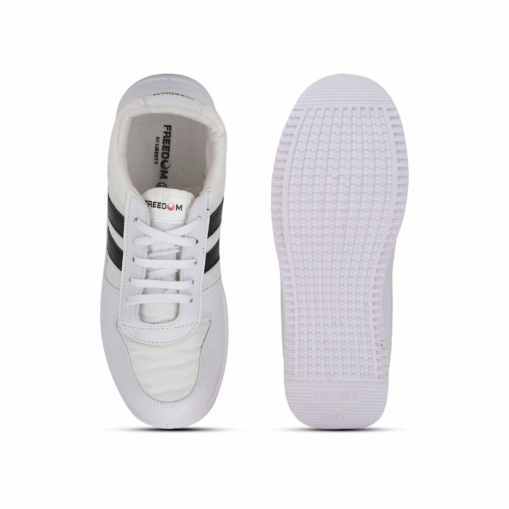 Freedom Casual White Lacing Shoes For Men JUMP-02 By Liberty