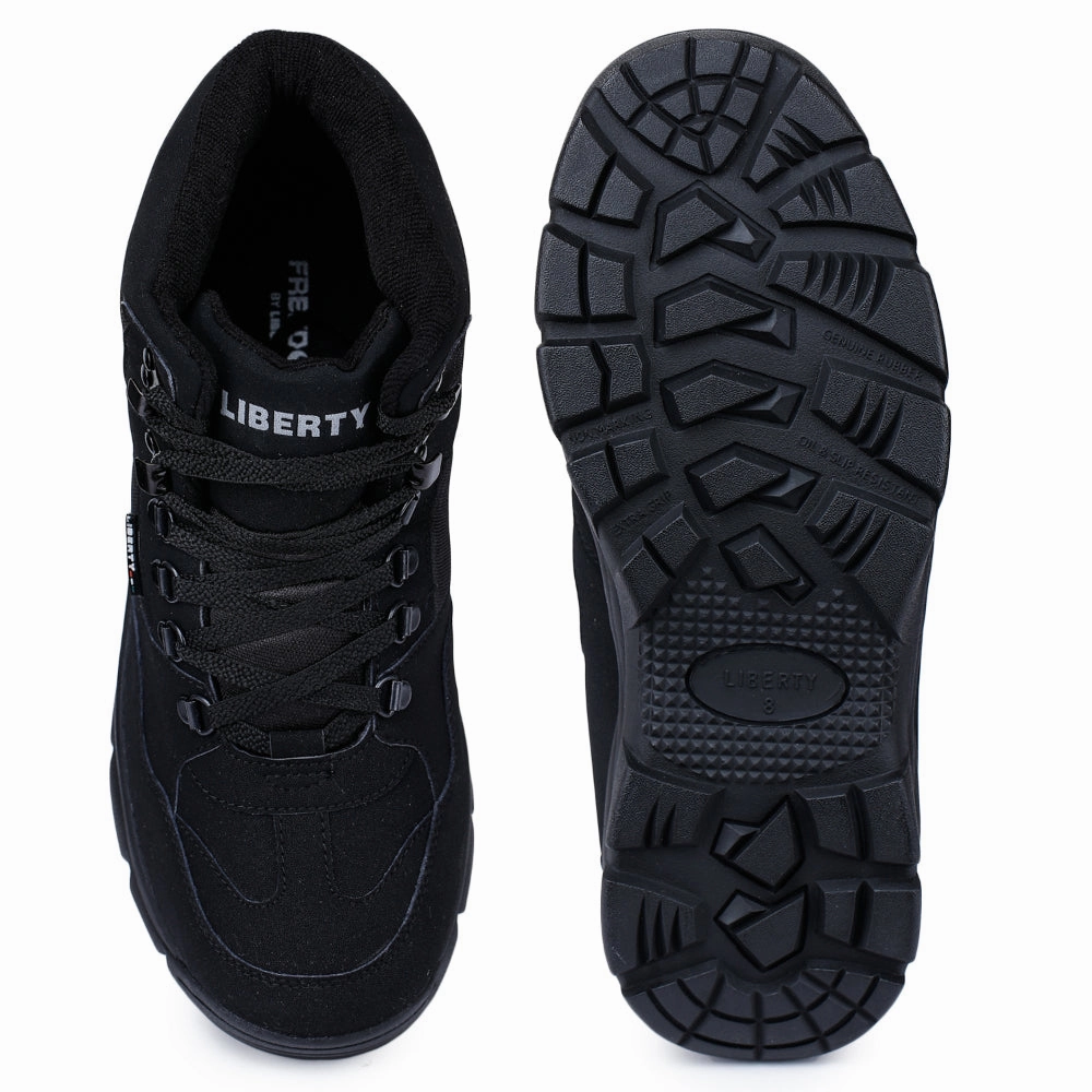 Freedom Lacing Black Safety Shoes For Men EVEREST-4 By Liberty
