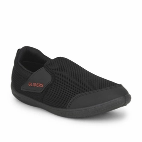 Gliders (Black) Casual Slip on Shoes For Men BUMPER By Liberty