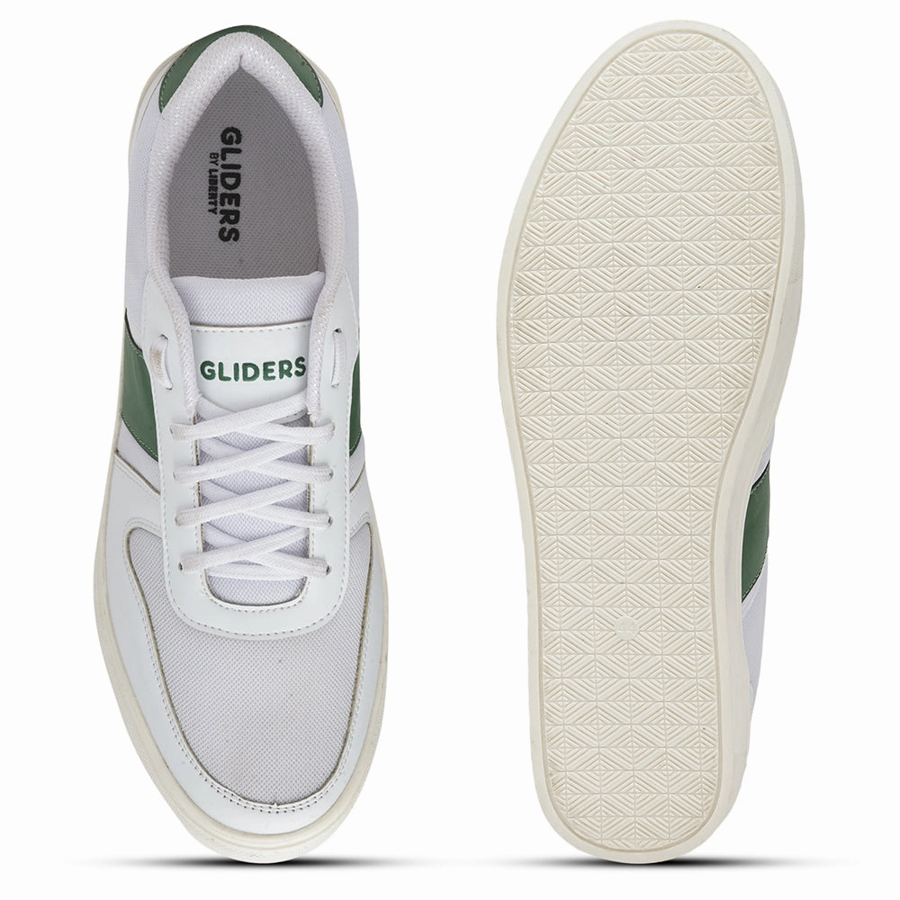 Gliders Casual White Lacing Sneakers For Men ANDRES By Liberty