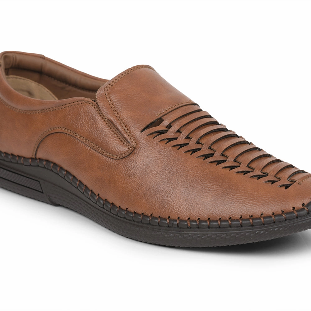 Gliders (Tan) Casual Slip on Shoes For Men SYN-43 By Liberty