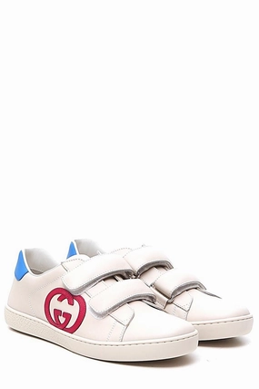 Gucci Kids Ace Strapped Sneakers