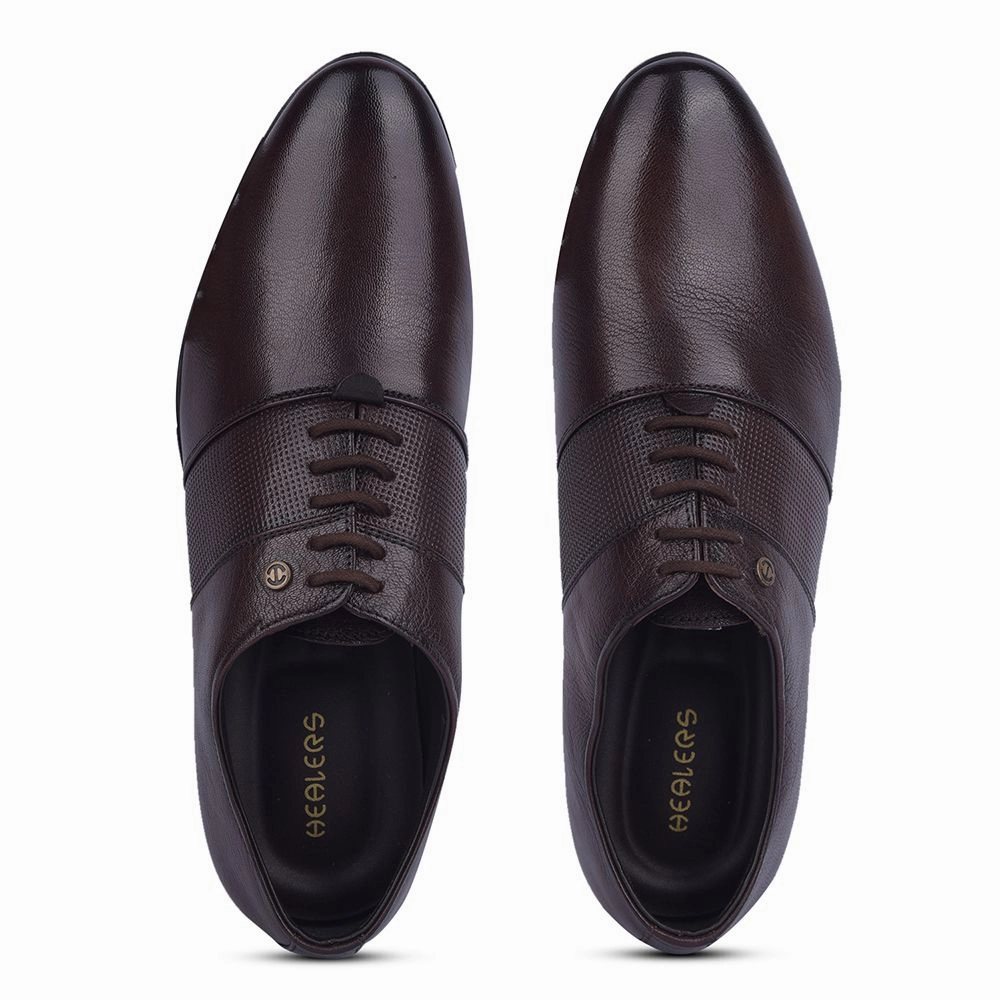 Healers By Liberty Men OSL-10 D.Brown Formal Lacing Shoes