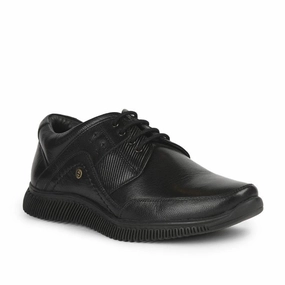 Healers Casual (Black) Lacing Shoes For Men UVL-101 By Liberty