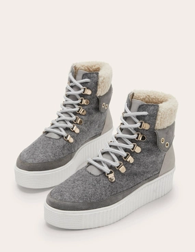Laura Trend Hiking Boots-Grey Marl