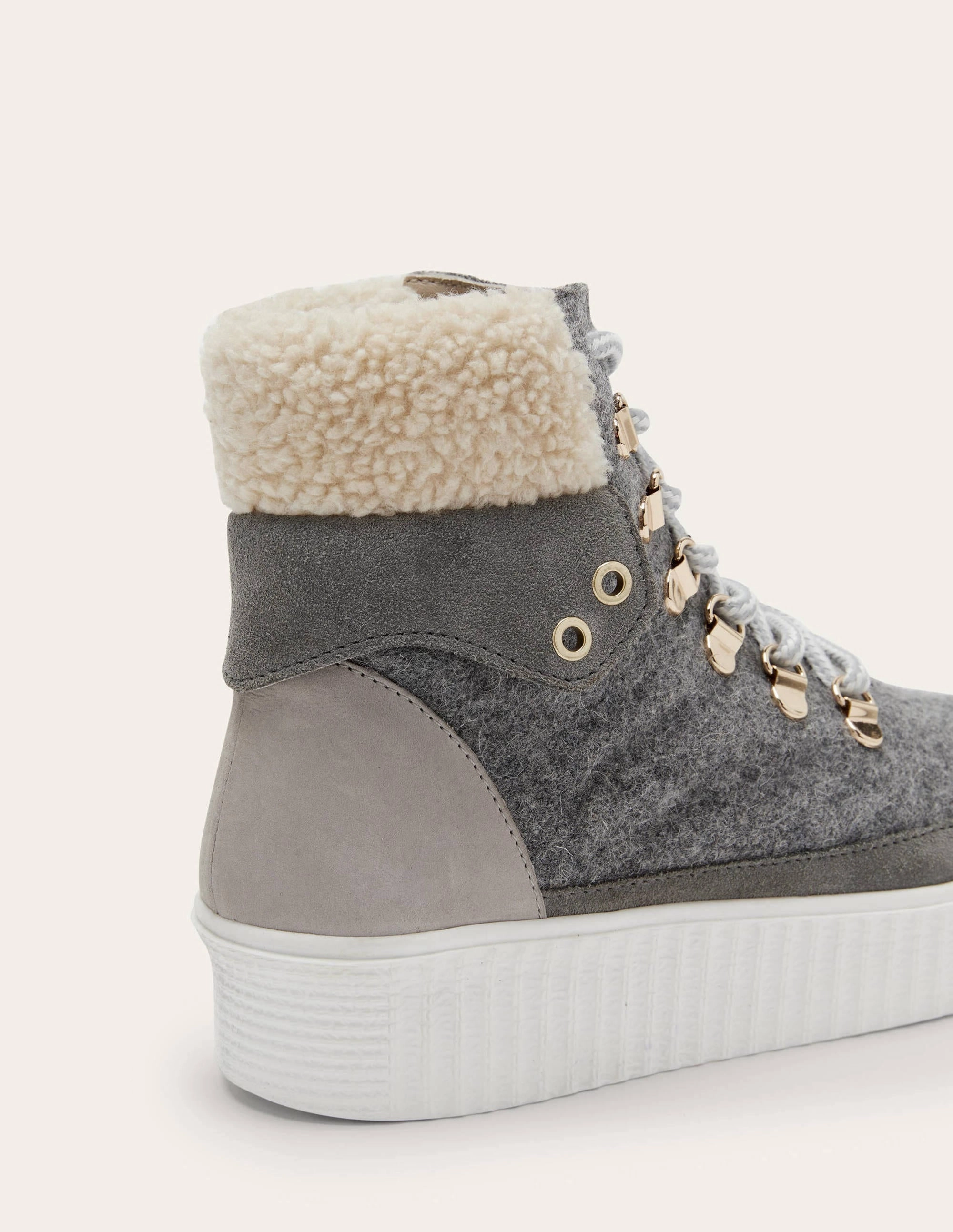 Laura Trend Hiking Boots-Grey Marl
