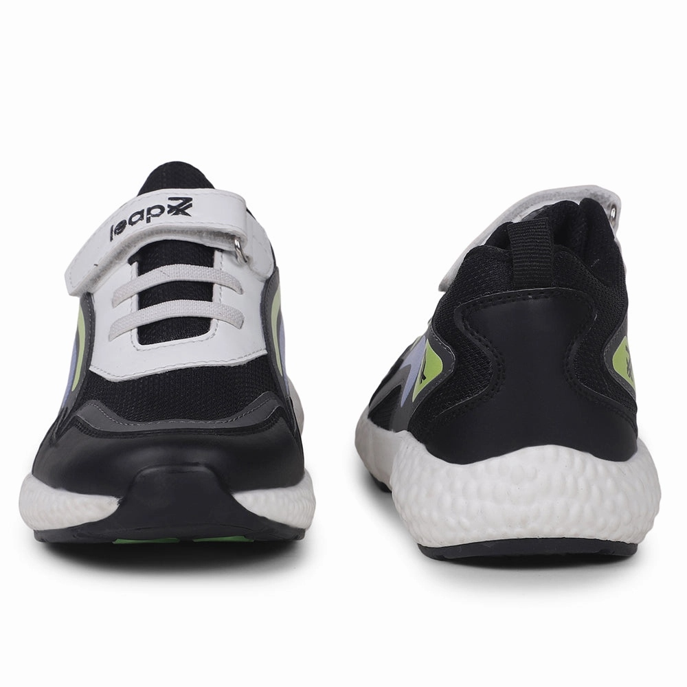 Leap7x Black Sports Non Lacing Shoes For kids CARRY-07V By Liberty