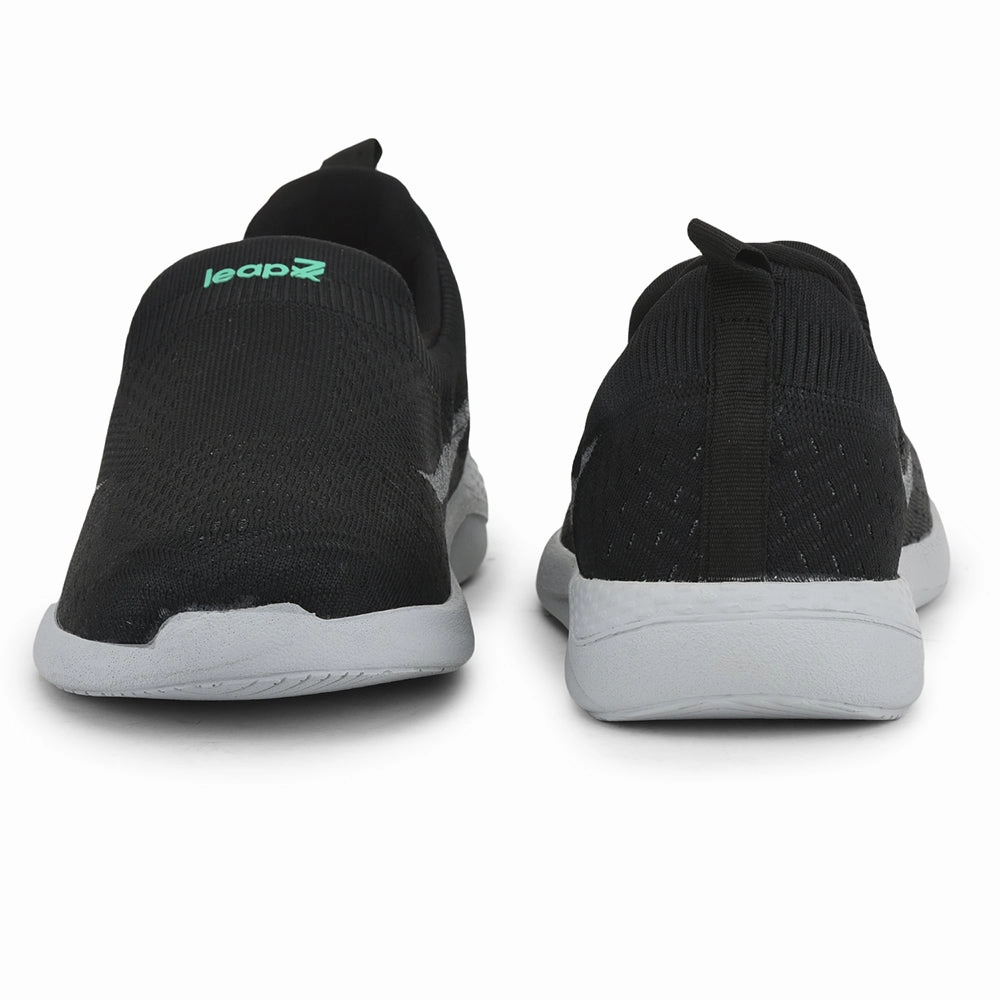 Leap7x Casual Black Non Lacing Shoes For Men RORY-10 By Liberty