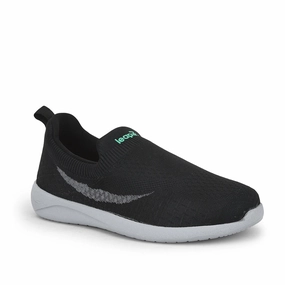 Leap7x Casual Black Non Lacing Shoes For Men RORY-10 By Liberty