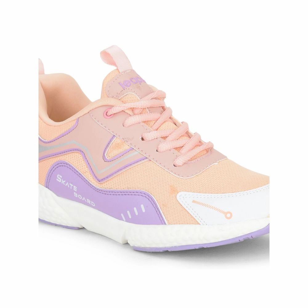 Leap7x Sports Lacing Shoe For Kids (Peach) CARRY-04L By Liberty