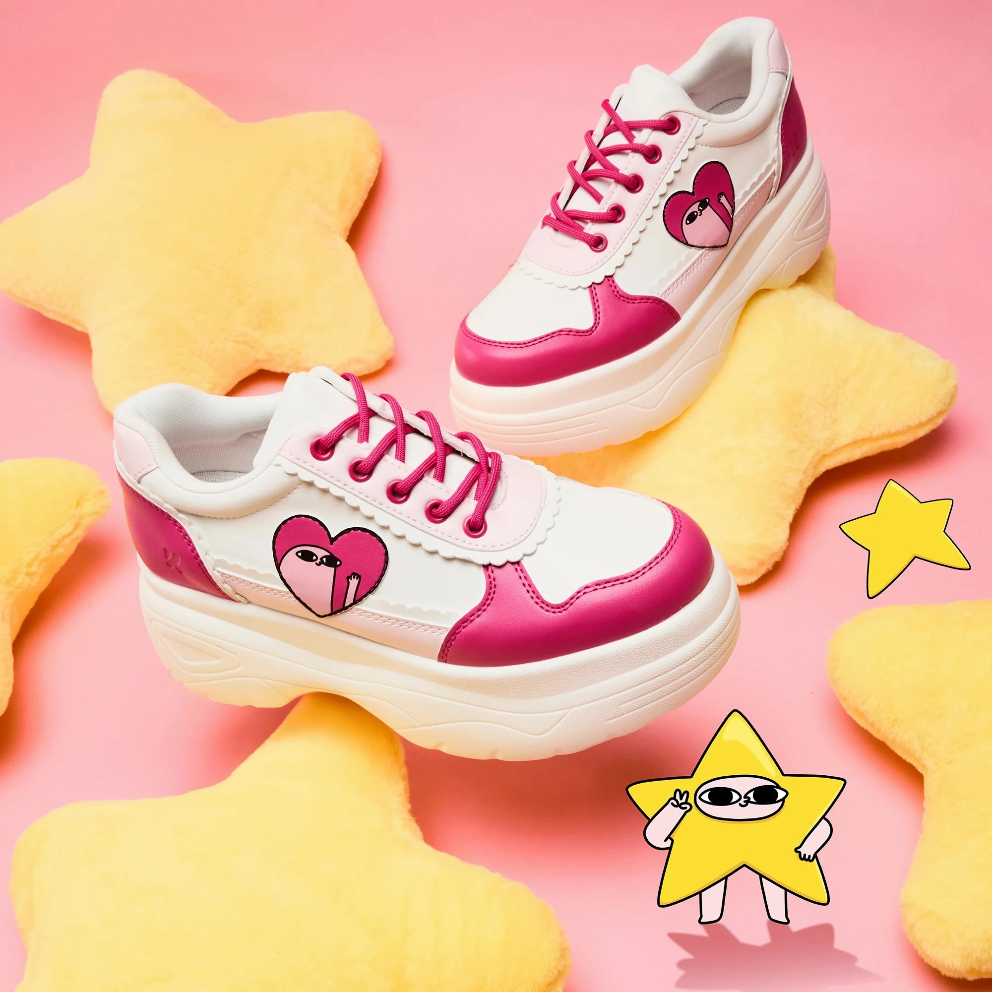 Loveable Antics Chunky Trainers - Pink