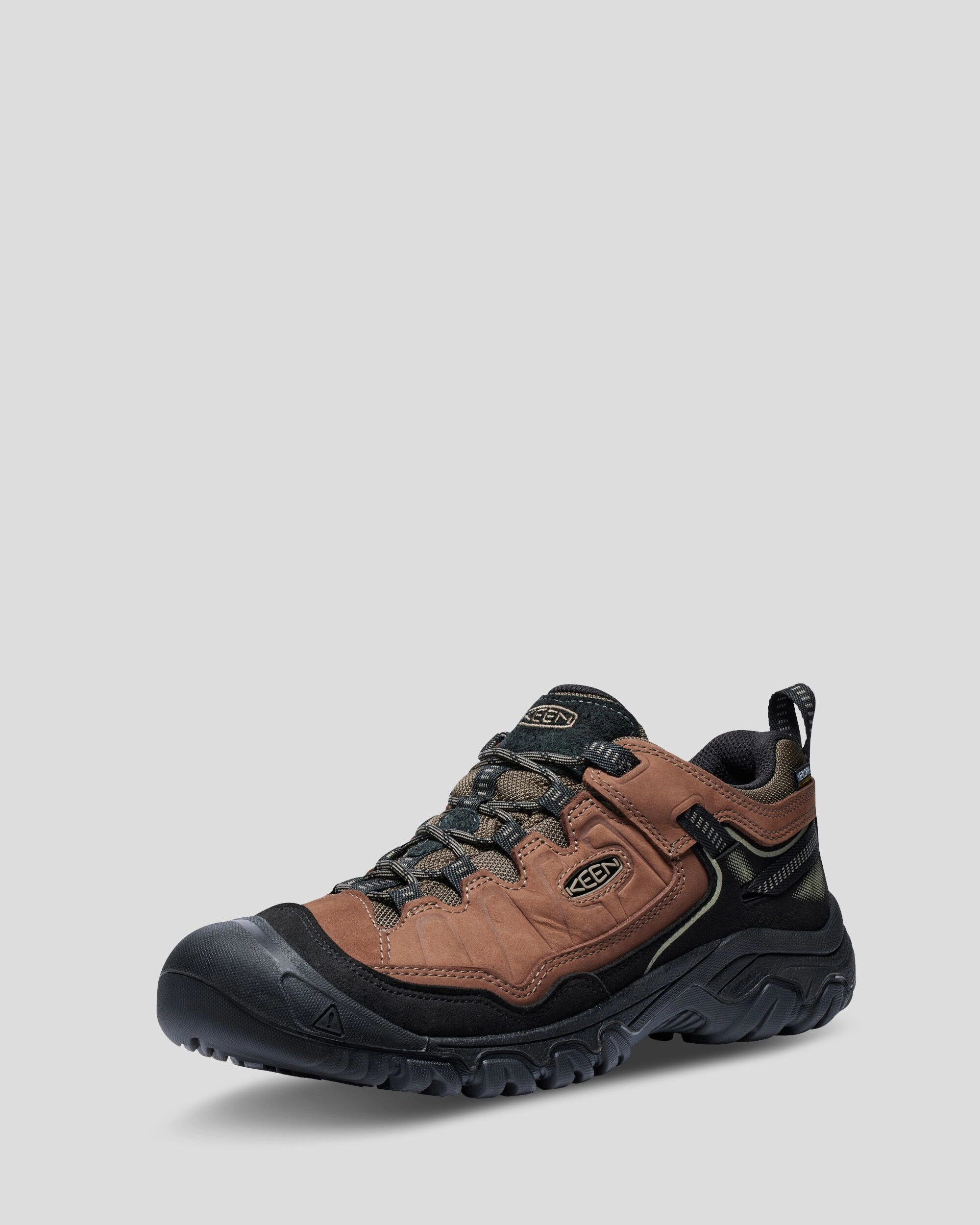 Men's Keen Targhee IV Waterproof Hiking Shoes - Bison/Brindle