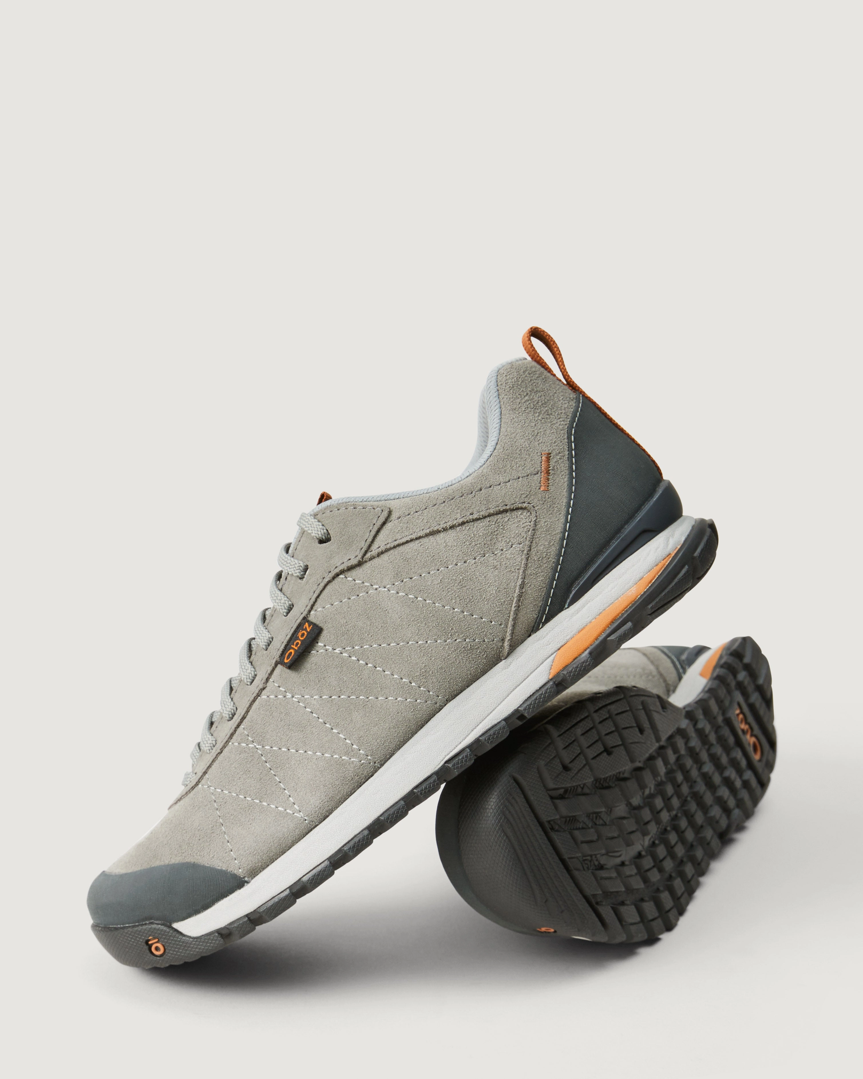 Men's Oboz Bozeman Low Leather Shoes - Charcoal