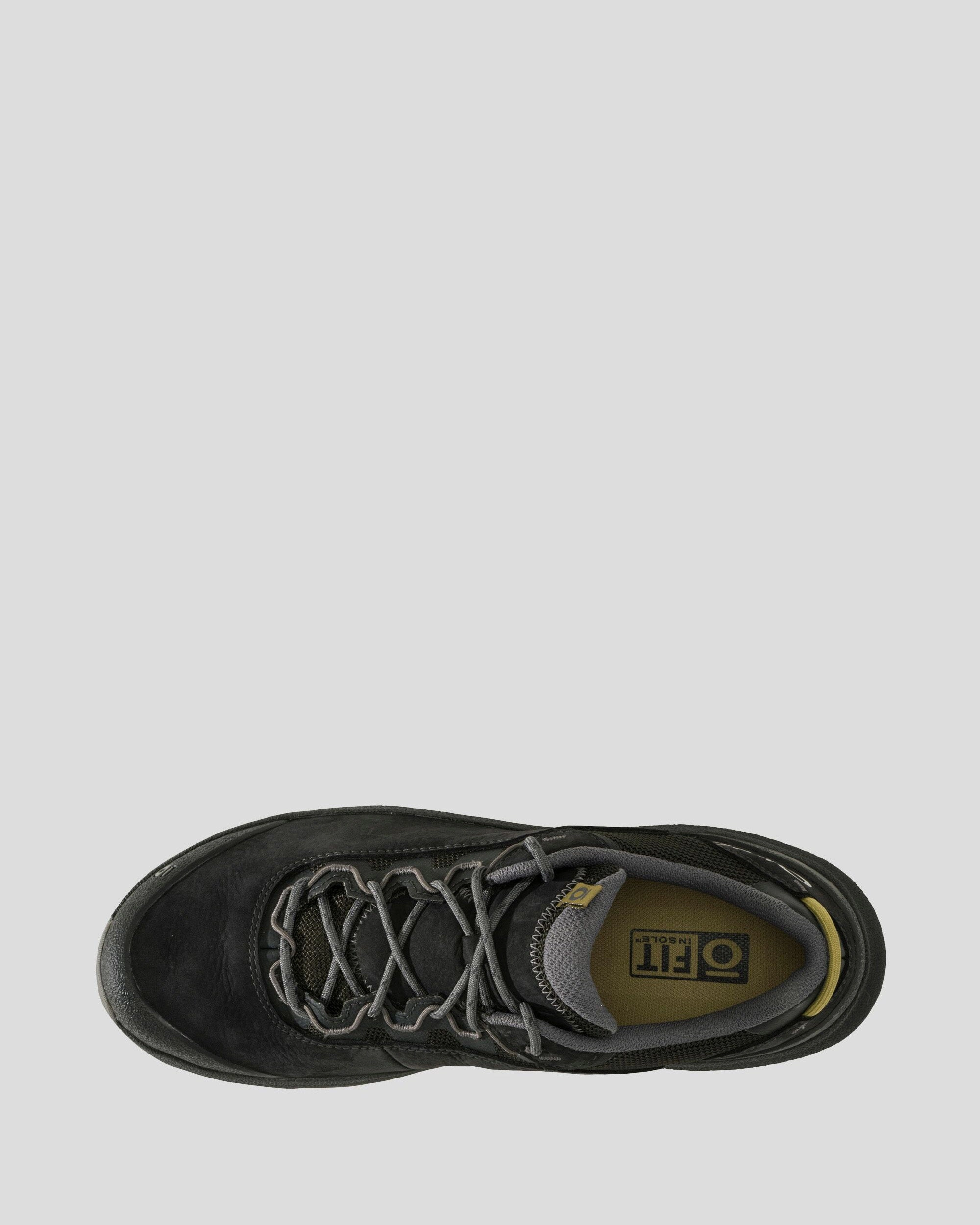 Men's Oboz Cottonwood Low Waterproof Hiking Shoes - Black Sea