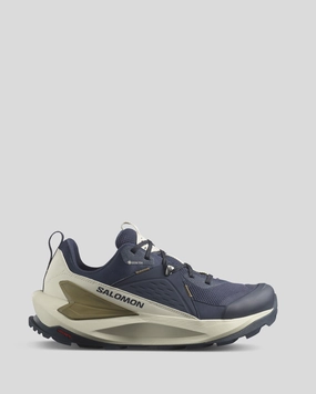 Men's Salomon Elixir GTX Hiking Shoes - BlueNights/AlmondMilk/GothicOlive