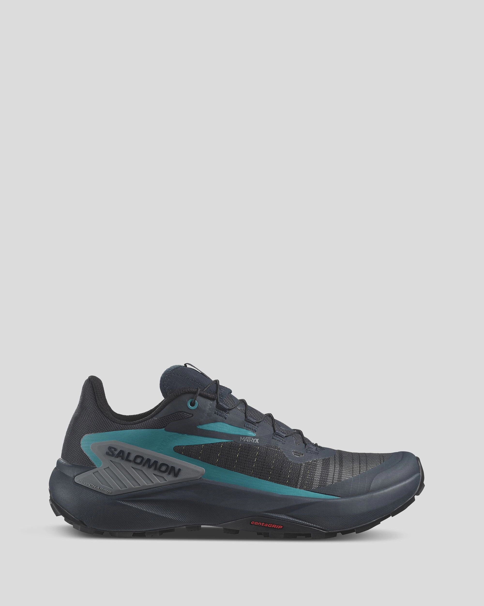 Men's Salomon Genesis Trail Running Shoes - Carbon/Tahitian Tide/Quiet Shade