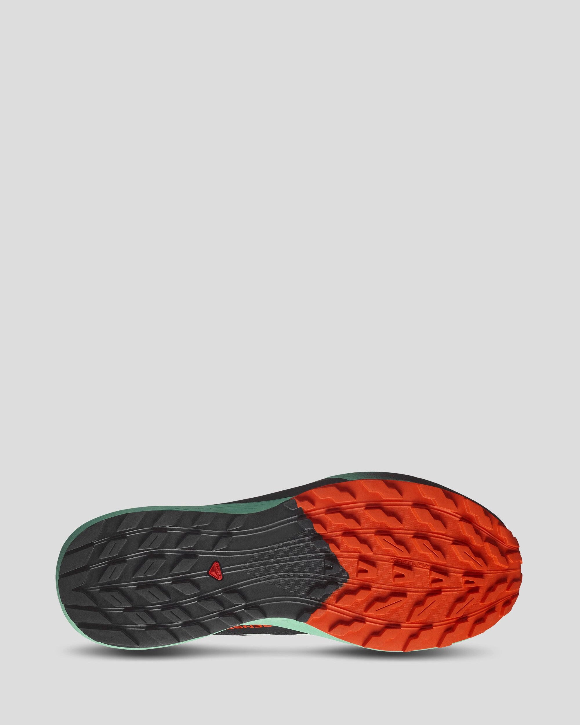 Men's Salomon Sense Ride 5 Trail Running Shoes - Black/Bay/Cherry Tomato