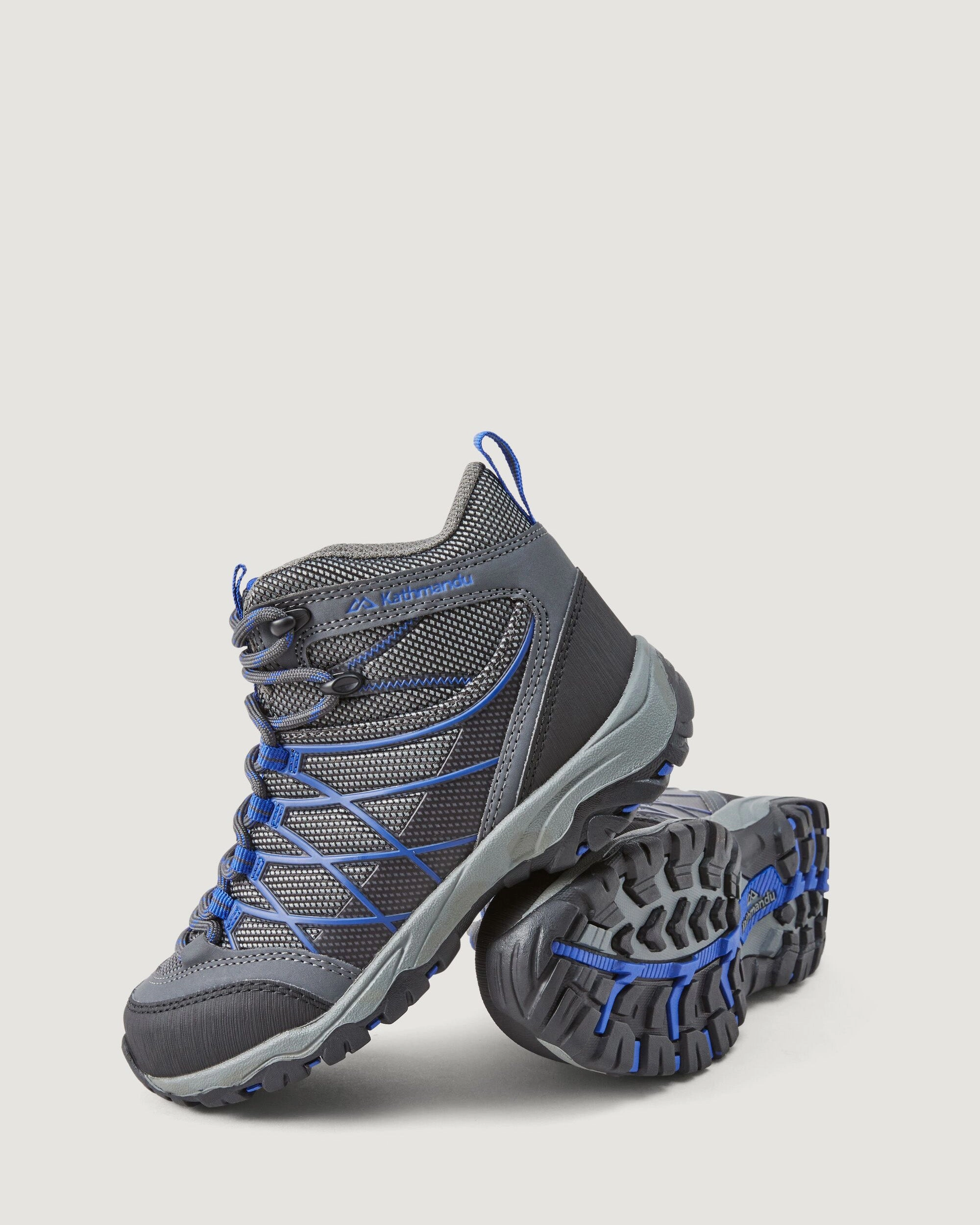 Messey Mid Kids' Unisex Boots v2 - Grey/Blue