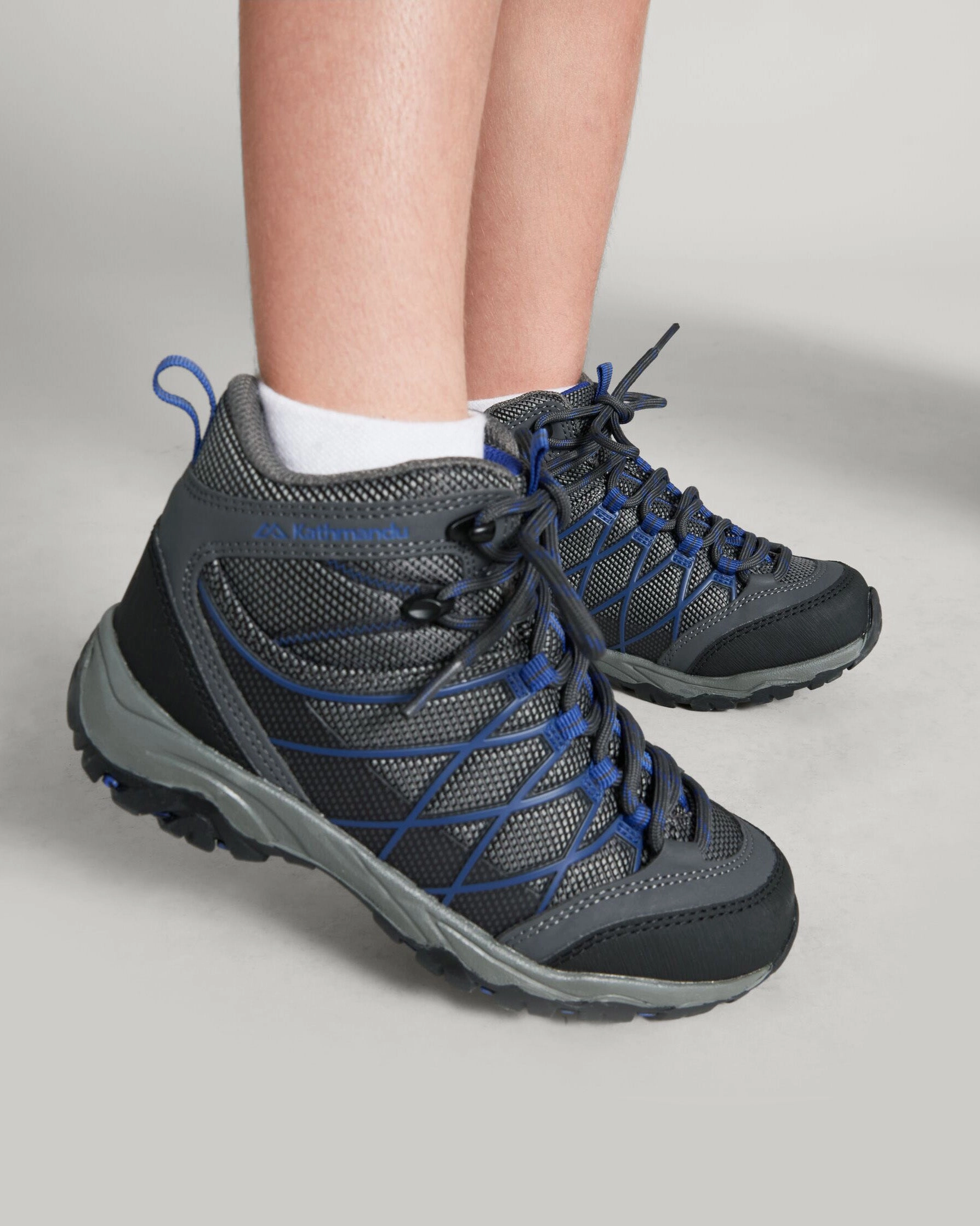 Messey Mid Kids' Unisex Boots v2 - Grey/Blue