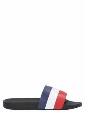 Moncler Striped Logo Embossed Slides