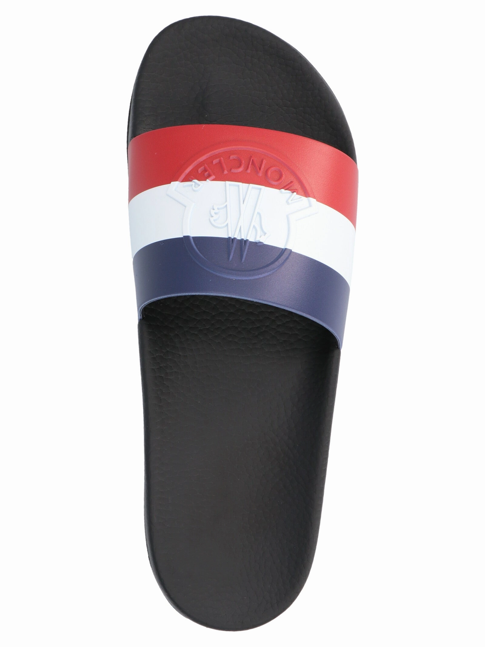 Moncler Striped Logo Embossed Slides