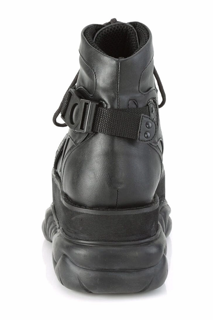 NEPTUNE-181 Black Vegan Leather Ankle Boot