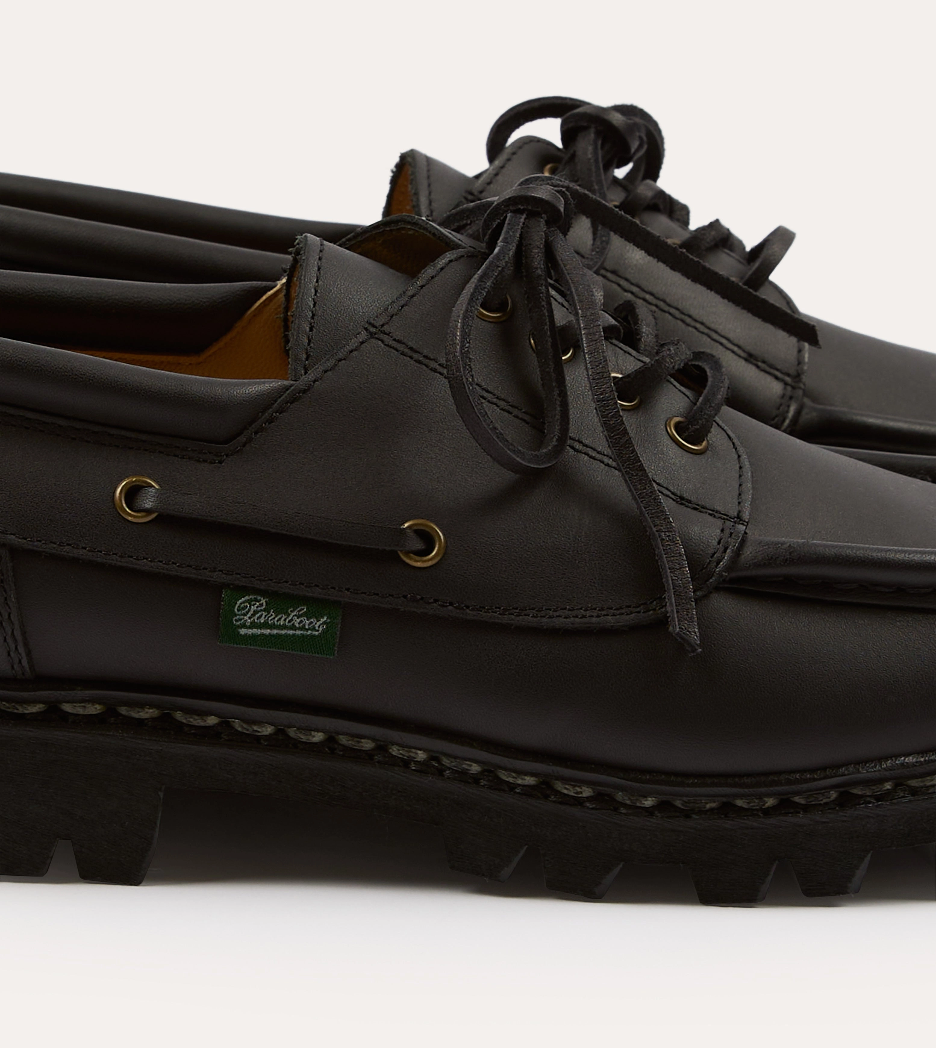 Paraboot Chimey Black Calf Leather Derby Shoe