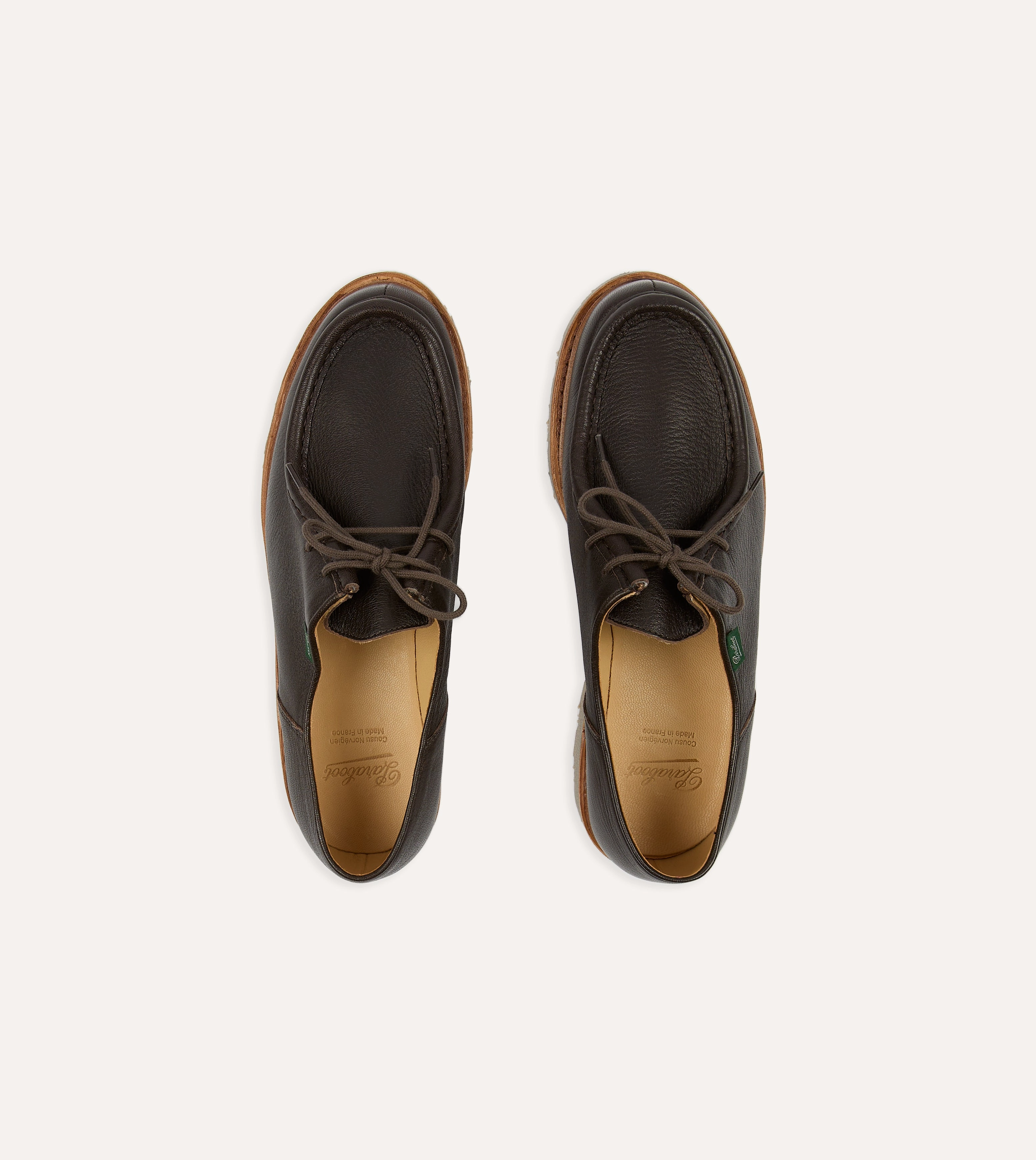 Paraboot Michael Brown Deer Leather Derby Shoe