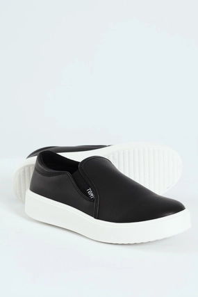 Parker Side Gusset Slip On - Black