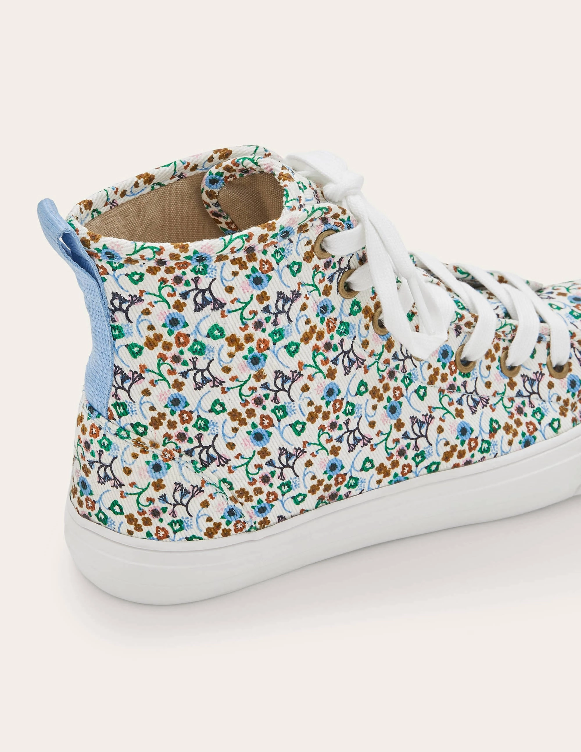 Philippa Sneakers-Ivory, Floral Print