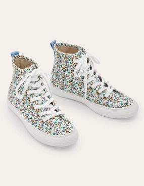 Philippa Sneakers-Ivory, Floral Print