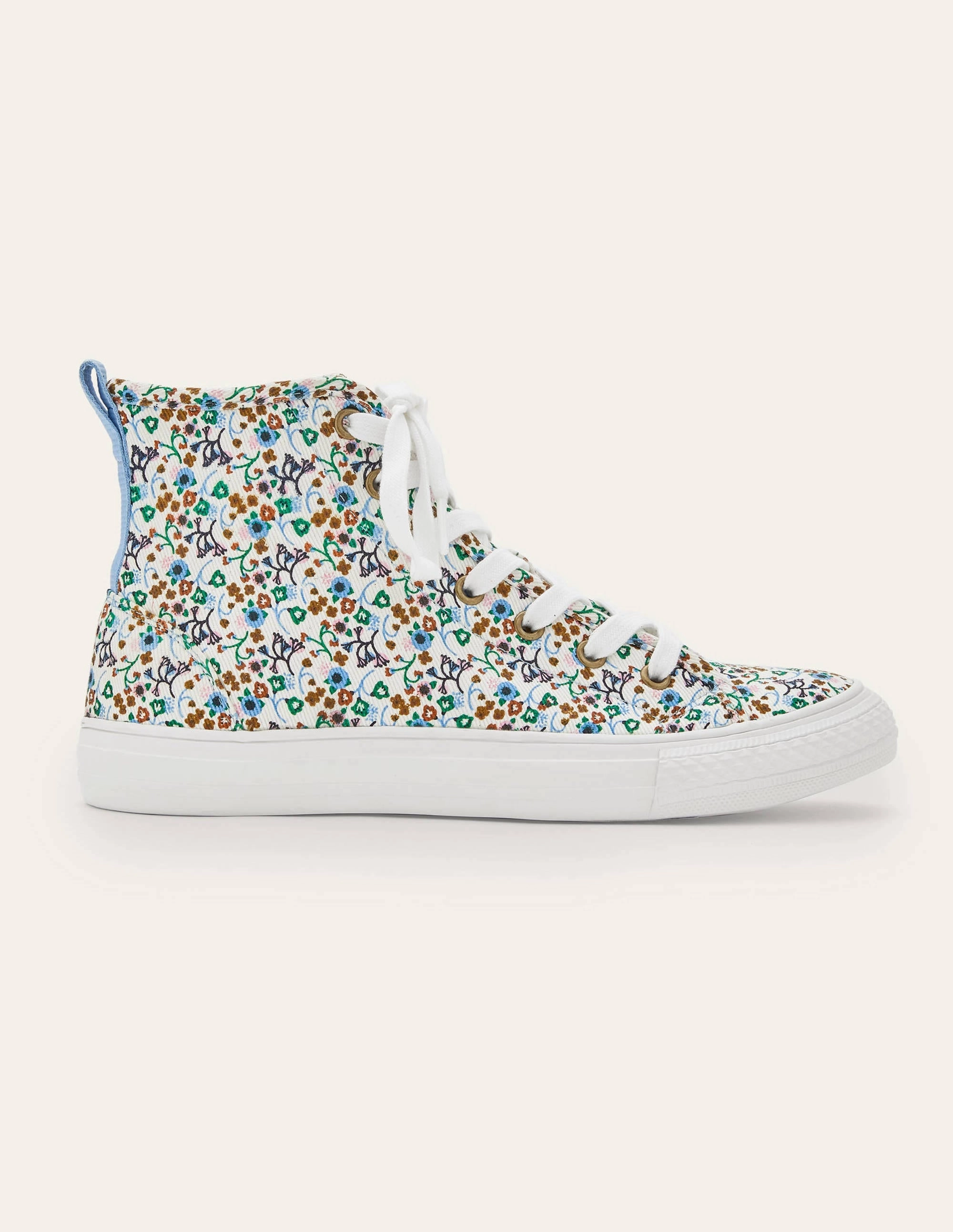 Philippa Sneakers-Ivory, Floral Print