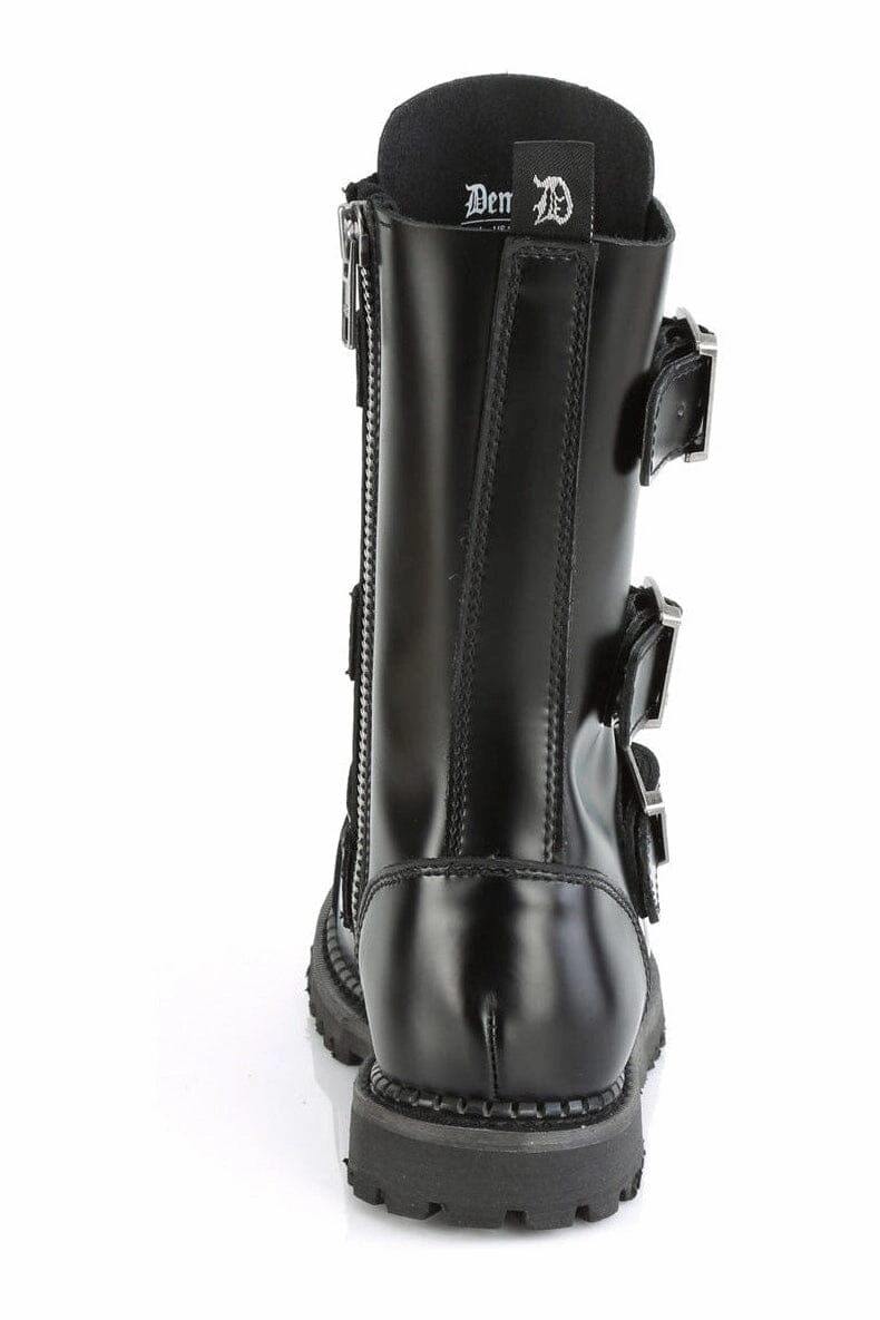 RIOT-12BK Black Leather Ankle Boot