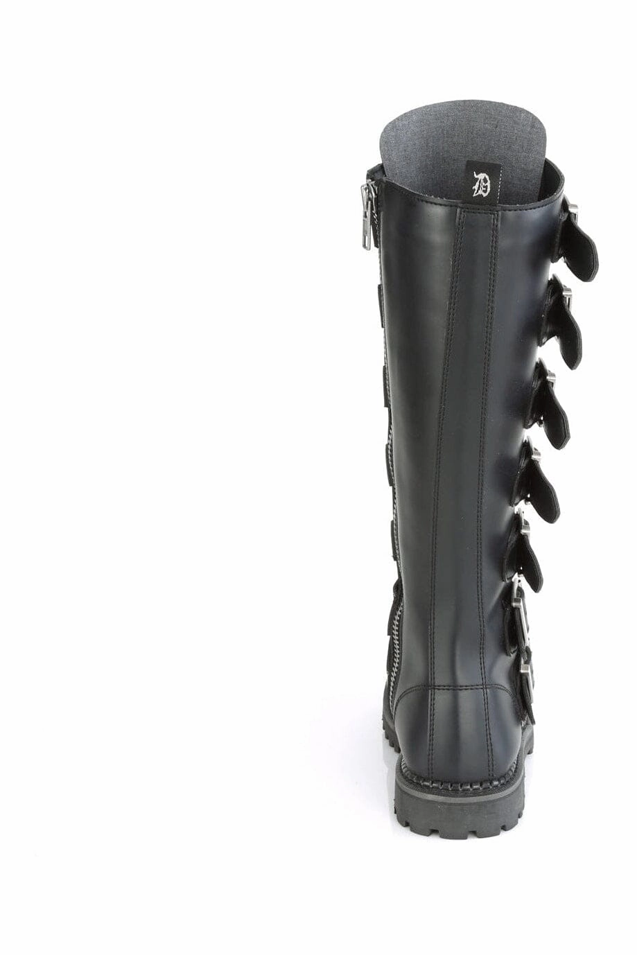 RIOT-21MP Black Vegan Leather Knee Boot