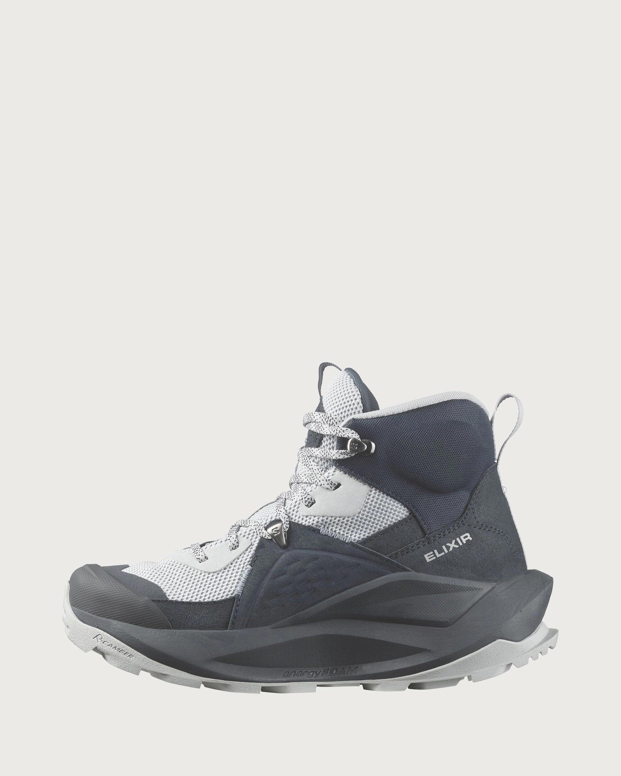 Salomon Elixir Mid GTX Women's Hiking Shoes - Carbon/Pearl Blue/Flint Stone