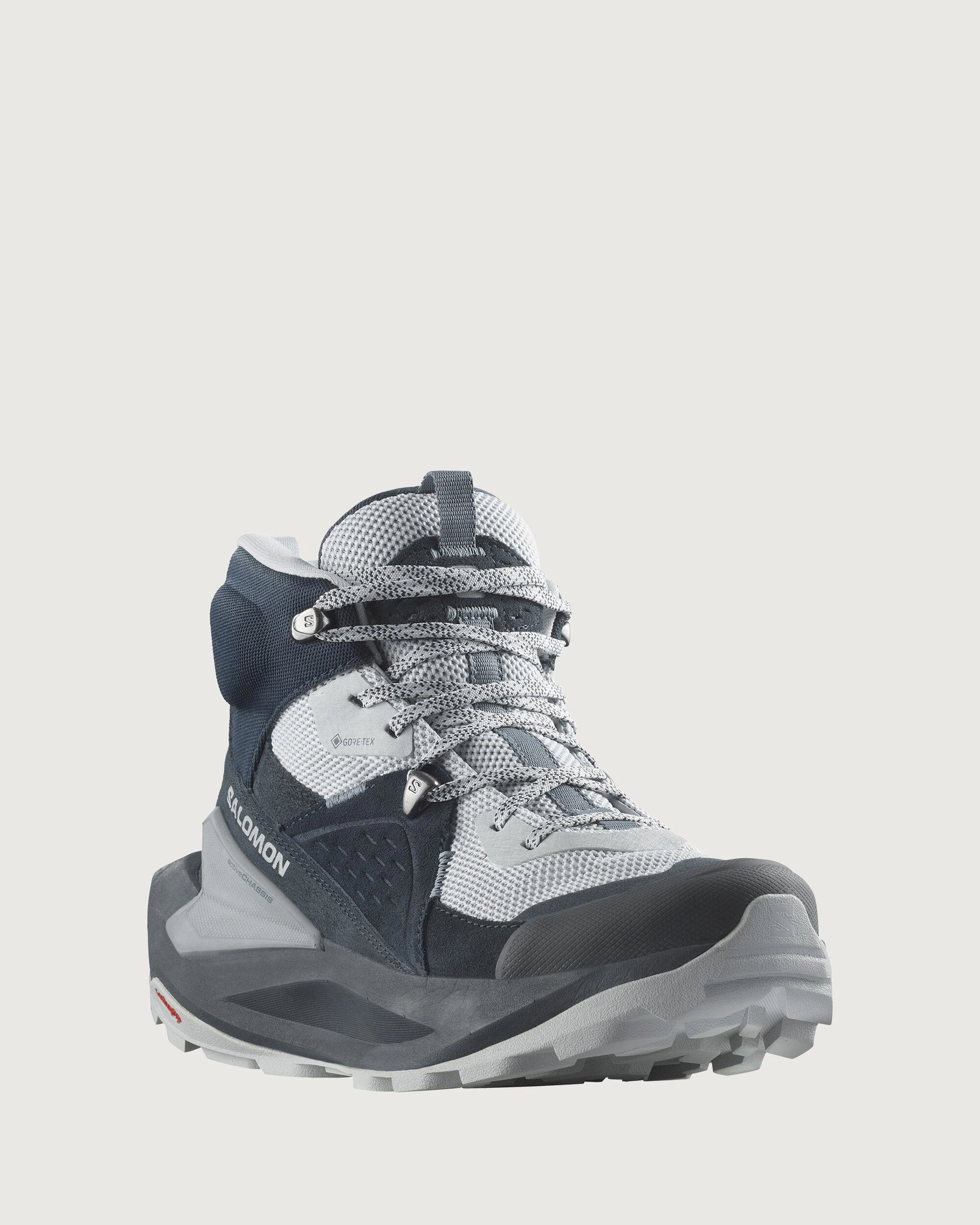 Salomon Elixir Mid GTX Women's Hiking Shoes - Carbon/Pearl Blue/Flint Stone