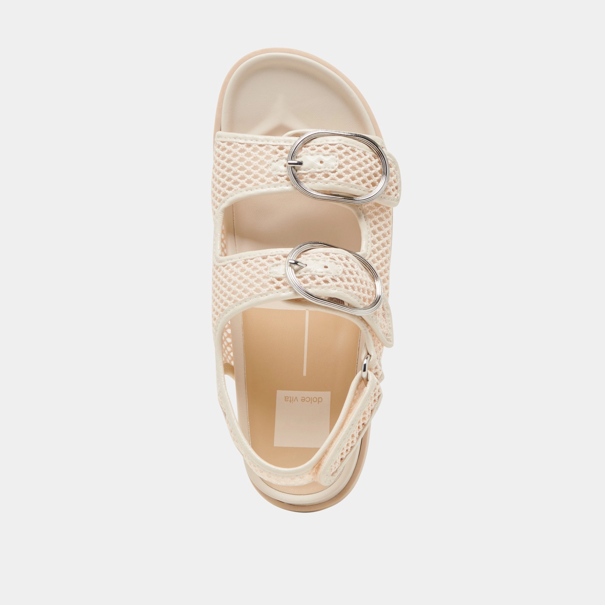 STARLA MESH SANDALS CREME WOVEN MESH