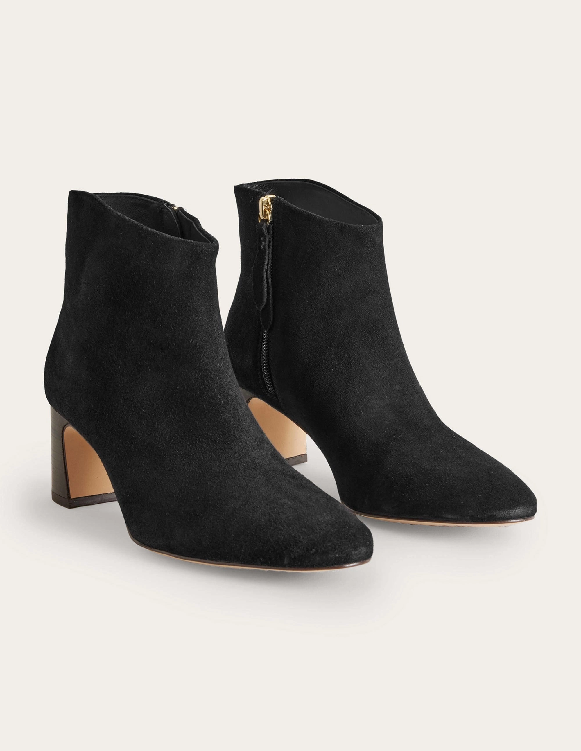 Suede Ankle Boots-Black