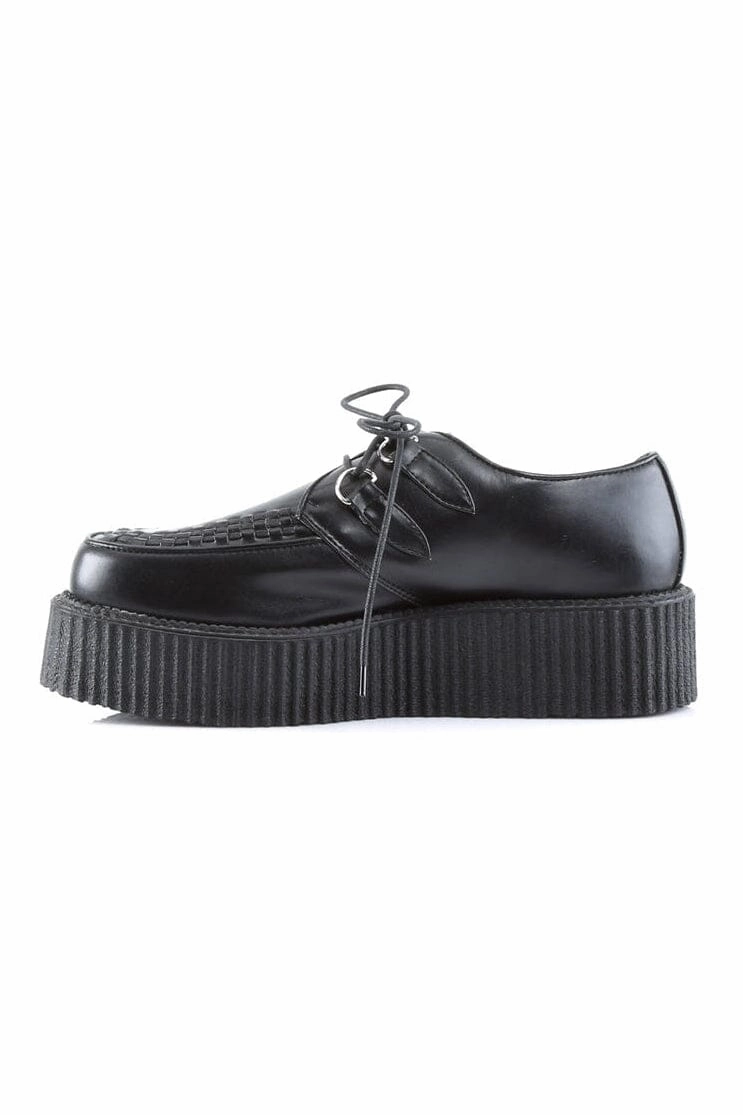 V-CREEPER-502 Black Vegan Leather Creeper