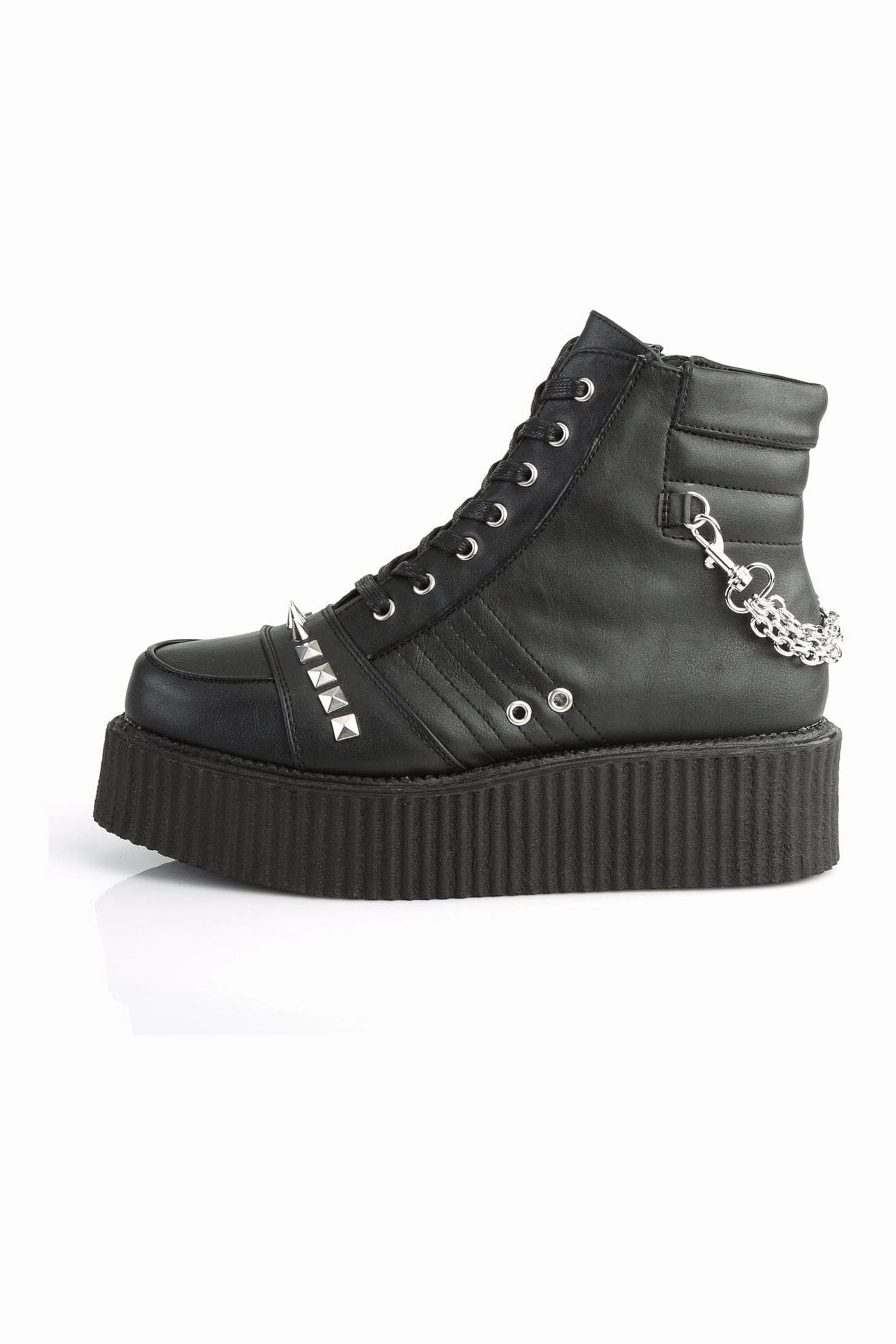 V-CREEPER-565 Black Vegan Leather Creeper