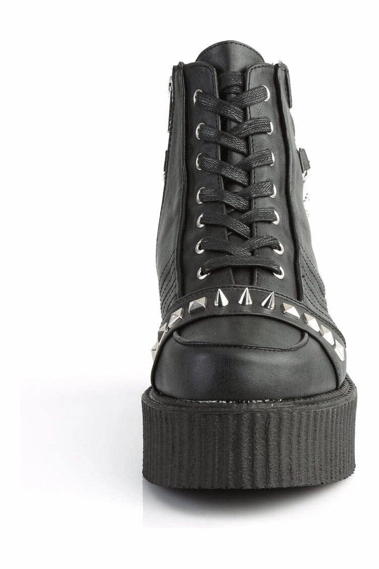 V-CREEPER-565 Black Vegan Leather Creeper