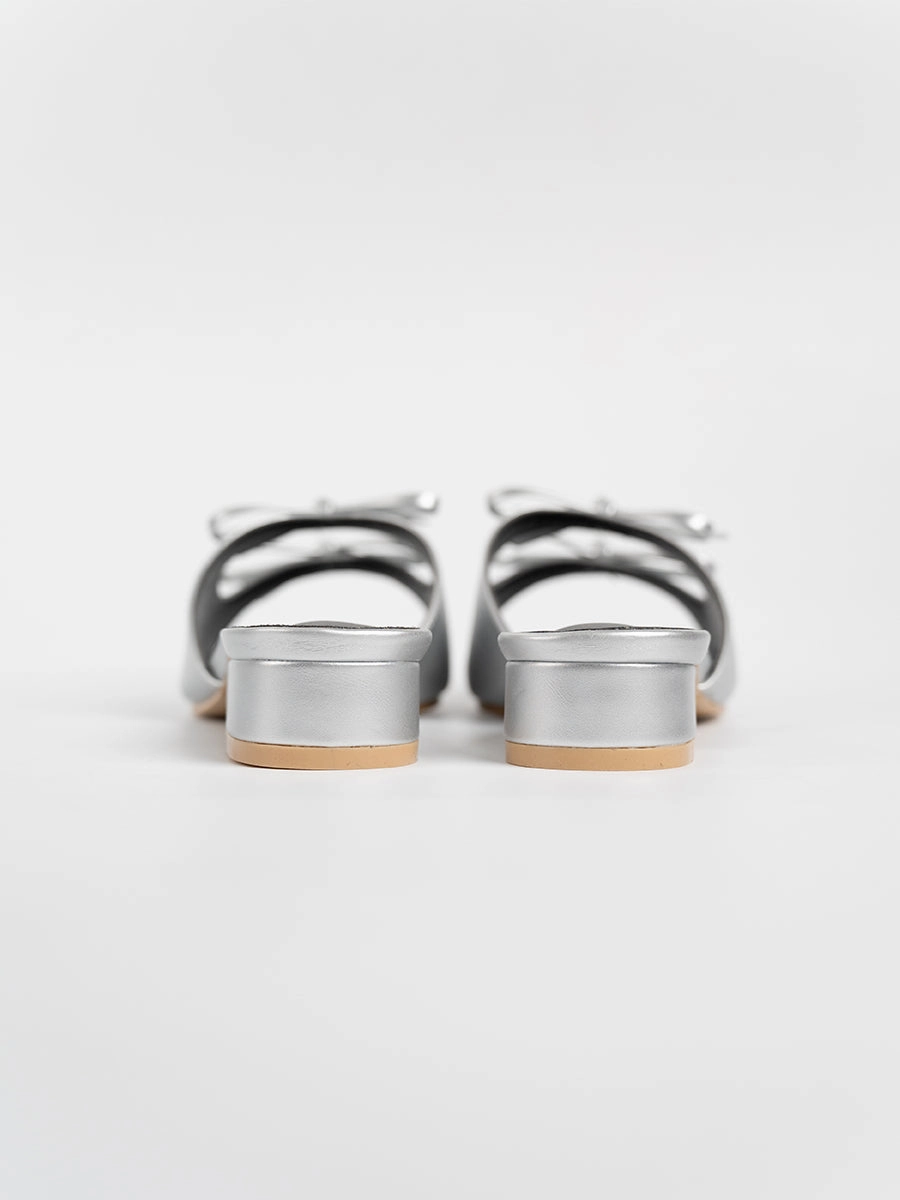 Valeria Glossy Ribbon Mules