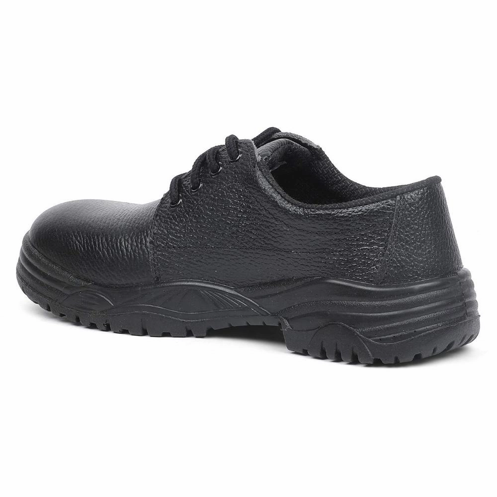 Warrior Black Steel Toe Industrial Safety Shoes for Men FIGHTER MEN By Liberty