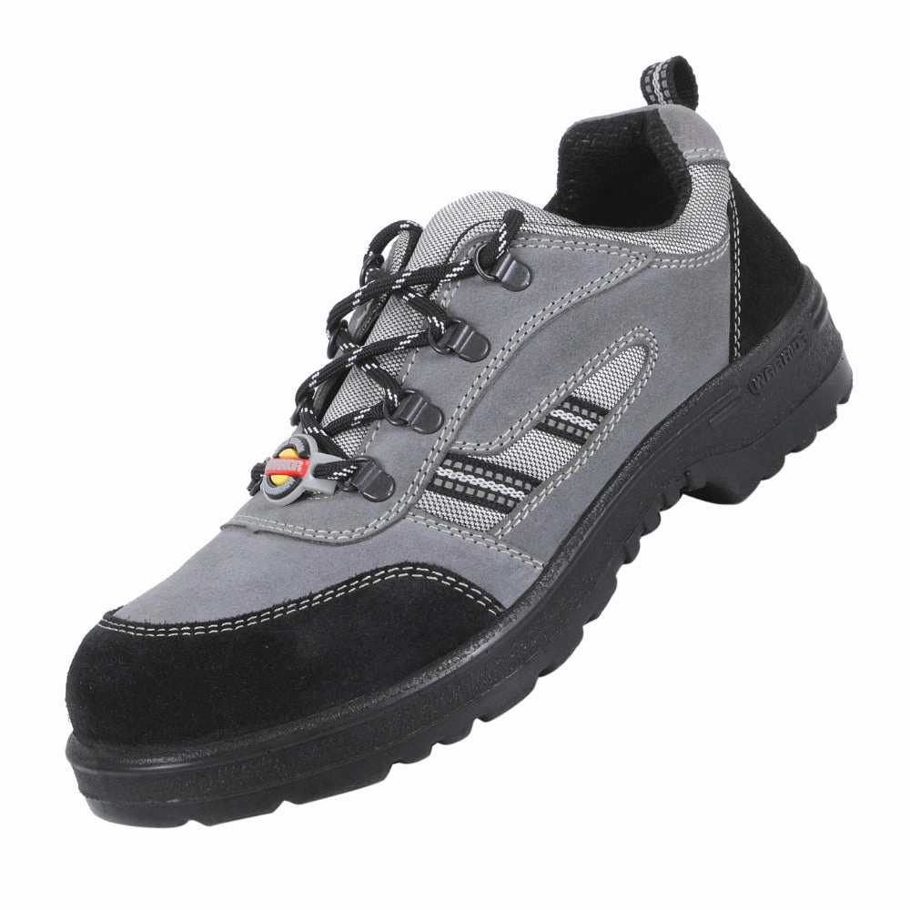Warrior Grey Steel Toe Industrial Safety Shoe for Men 98-254 By Liberty