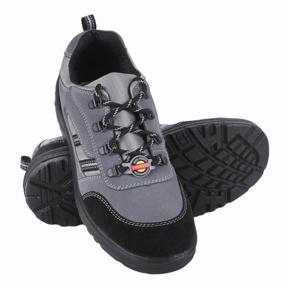 Warrior Grey Steel Toe Industrial Safety Shoe for Men 98-254 By Liberty